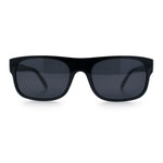 Mens Kush Narrow Rectangle Horn Rim All Black Street Gangster Sunglasses