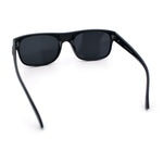 Mens Kush Narrow Rectangle Horn Rim All Black Street Gangster Sunglasses