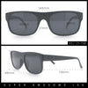 Mens Kush Narrow Rectangle Horn Rim All Black Street Gangster Sunglasses