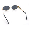 Womens Classic Retro Dad Fashion Oval Round Metal Rim Sunglasses