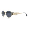 Womens Classic Retro Dad Fashion Oval Round Metal Rim Sunglasses