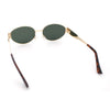 Womens Classic Retro Dad Fashion Oval Round Metal Rim Sunglasses