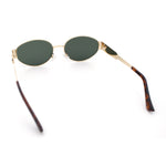 Womens Classic Retro Dad Fashion Oval Round Metal Rim Sunglasses