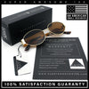 Womens Classic Retro Dad Fashion Oval Round Metal Rim Sunglasses