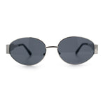 Womens Classic Retro Dad Fashion Oval Round Metal Rim Sunglasses