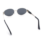 Womens Classic Retro Dad Fashion Oval Round Metal Rim Sunglasses