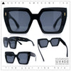 Womens Angular Squared Rectangle Oversized Horn Rim Thick Plastic Sunglasses