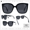 Womens Polarized Inset Lens Large Horn Rim Rectangle Boyfriend Sunglasses