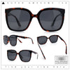Womens Polarized Inset Lens Large Horn Rim Rectangle Boyfriend Sunglasses