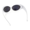 Womens Oversized Oval Wrap Around High Temple Goggle Plastic Sport Sunglasses