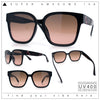 Womens Inset Lens Large Plastic Rectangle Horn Rim Marble Inlay Sunglasses