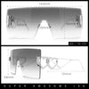 Womens Oversized Rimless Shield Luxury Heart Bling Jewel Hinge Sunglasses