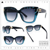 Womens Retro Metal Hinge Thick Horn Rim Rectangular Fashion Sunglasses