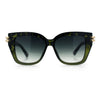 Womens Retro Metal Hinge Thick Horn Rim Rectangular Fashion Sunglasses