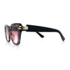 Womens Retro Metal Hinge Thick Horn Rim Rectangular Fashion Sunglasses