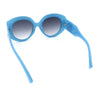 Womens Oversize Round Thick Temple Plastic Designer Fashion Diva Sunglasses