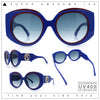 Womens Oversize Round Thick Temple Plastic Designer Fashion Diva Sunglasses