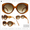 Womens Oversize Round Thick Temple Plastic Designer Fashion Diva Sunglasses