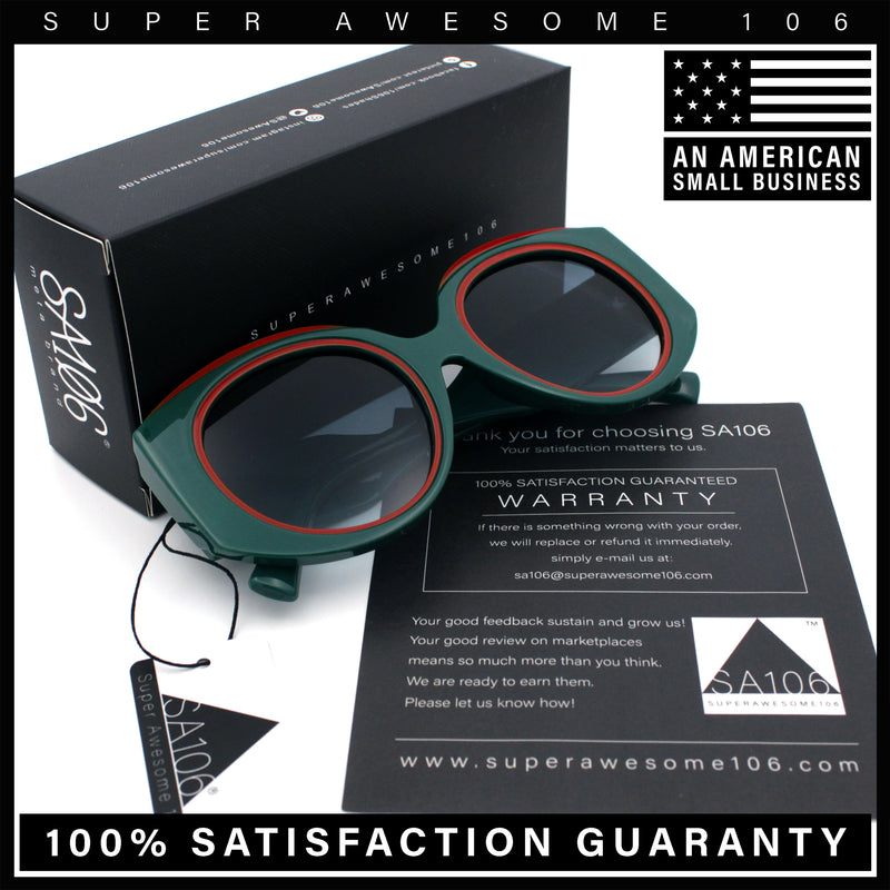 Womens Oversize Round Thick Temple Plastic Designer Fashion Diva Sunglasses