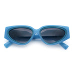 Womens Diva Narrow Triangular Thick Temple Plastic Fashion Sunglasses