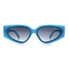 Womens Diva Narrow Triangular Thick Temple Plastic Fashion Sunglasses