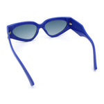 Womens Diva Narrow Triangular Thick Temple Plastic Fashion Sunglasses