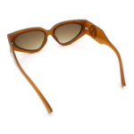 Womens Diva Narrow Triangular Thick Temple Plastic Fashion Sunglasses