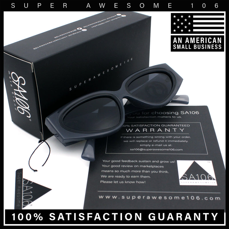 Womens Diva Narrow Triangular Thick Temple Plastic Fashion Sunglasses