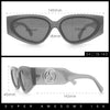 Womens Diva Narrow Triangular Thick Temple Plastic Fashion Sunglasses