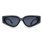 Womens Diva Narrow Triangular Thick Temple Plastic Fashion Sunglasses