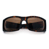 Classic Winged Skull 90s Wrap Around Sport Biker Plastic Rectangular Sunglasses