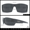 Classic Winged Skull 90s Wrap Around Sport Biker Plastic Rectangular Sunglasses