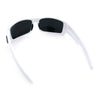 Classic Winged Skull 90s Wrap Around Sport Biker Plastic Rectangular Sunglasses
