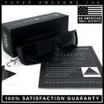 Mens Star Skull Logo 90s Rectangular Wrap Around Biker Plastic Sunglasses