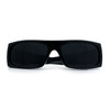 Mens Star Skull Logo 90s Rectangular Wrap Around Biker Plastic Sunglasses
