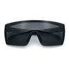 Polarized Rimless Oversized Shield Flat Top High Temple Plastic Sport Sunglasses