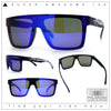 Polarized Rimless Skeleton Arm Shield Horn Rim Flat Top Plastic Sunglasses