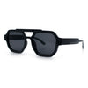 Hipster Octagonal Double Bridge Thick Bevel Plastic Racer Sunglasses