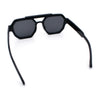 Hipster Octagonal Double Bridge Thick Bevel Plastic Racer Sunglasses