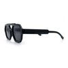 Hipster Octagonal Double Bridge Thick Bevel Plastic Racer Sunglasses