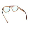 Hipster Octagonal Double Bridge Thick Bevel Plastic Racer Sunglasses
