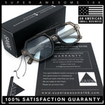 Hipster Octagonal Double Bridge Thick Bevel Plastic Racer Sunglasses