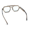 Hipster Octagonal Double Bridge Thick Bevel Plastic Racer Sunglasses