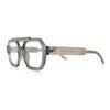Hipster Octagonal Double Bridge Thick Bevel Plastic Racer Sunglasses
