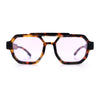 Hipster Octagonal Double Bridge Thick Bevel Plastic Racer Sunglasses