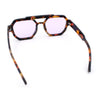 Hipster Octagonal Double Bridge Thick Bevel Plastic Racer Sunglasses