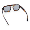 Hipster Octagonal Double Bridge Thick Bevel Plastic Racer Sunglasses
