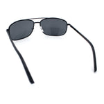 Mens Air Force Classic Narrow Rectangle Officer Cop Metal Rim Sunglasses