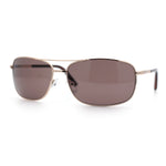 Mens Air Force Classic Narrow Rectangle Officer Cop Metal Rim Sunglasses