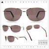 Mens Air Force Classic Narrow Rectangle Officer Cop Metal Rim Sunglasses